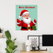 Vrolijke Kerstman Poster (Thuiskantoor)