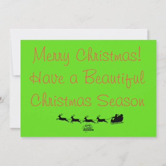 Vrolijke Kerstman Reinders Rode Sneeuwman Bomen Feestdagenkaart (Achterkant)