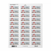 Vrolijke Kerstman retour adreslabels Etiket (Full Sheet)