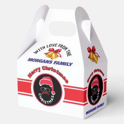 Vrolijke Kerstman Rode Vakantie Bedankdoosjes (Voorkant)