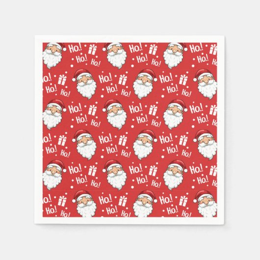 Vrolijke Kerstman Servet (Voorkant)