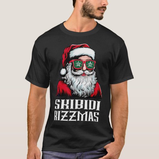 Vrolijke Kerstman Sigmas Claus Skibidi T-shirt (Voorkant)