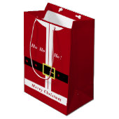 Vrolijke Kerstman Sinterklaas Cadeauzakken - Grapp Medium Cadeauzakje (Voorkant Gekanteld)