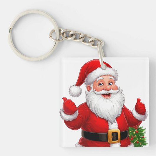 Vrolijke Kerstman Sleutelhanger (voorkant)
