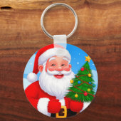 Vrolijke Kerstman Sleutelhanger (Voorkant)