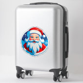 Vrolijke Kerstman Sticker (Koffer)