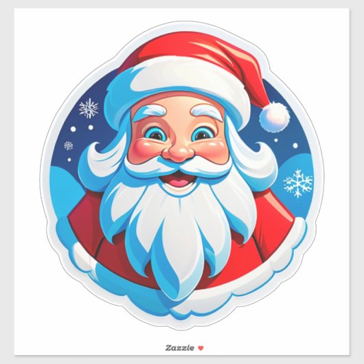 Vrolijke Kerstman Sticker (Vel)