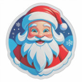 Vrolijke Kerstman Sticker (Voorkant)