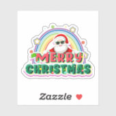 Vrolijke kerstman sticker (Vel)