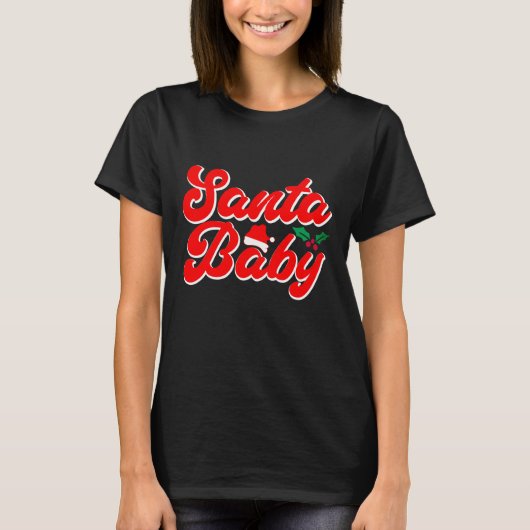 Vrolijke Kerstman thema kerst t-shirt (Voorkant)