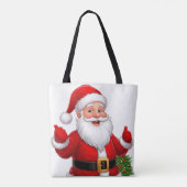 Vrolijke Kerstman Tote Bag (Achterkant)