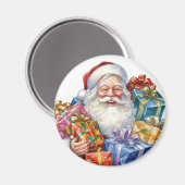 Vrolijke Kerstman Traditionele Kerstmis Magneet (Voorkant / Achterkant)