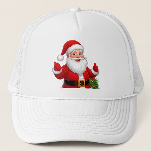 Vrolijke Kerstman Trucker Pet (Voorkant)