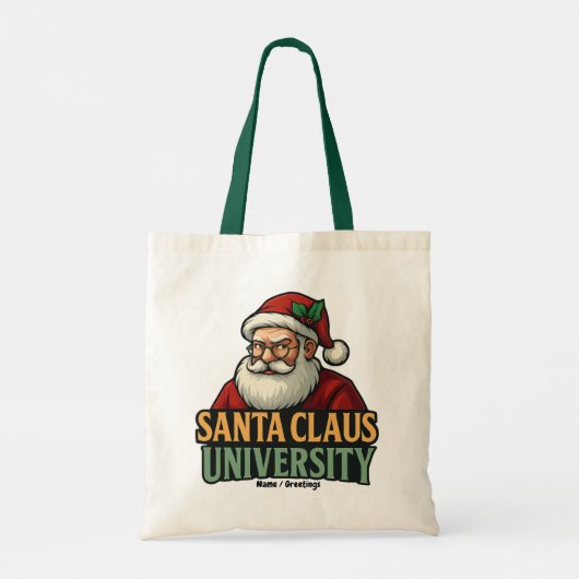 Vrolijke Kerstman Universiteit Tote Bag (Achterkant)