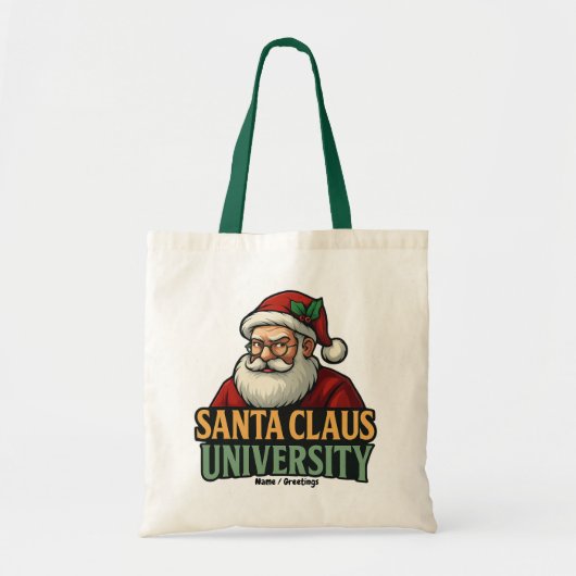 Vrolijke Kerstman Universiteit Tote Bag (Voorkant)