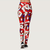 Vrolijke Kerstman Vakantie Leggings (Achterkant)