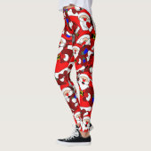 Vrolijke Kerstman Vakantie Leggings (Links)