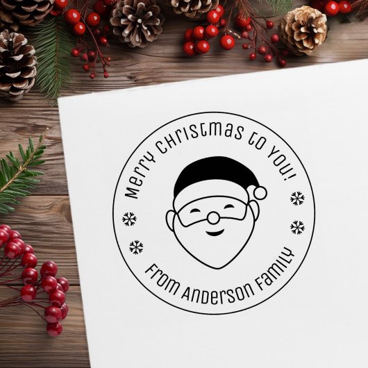 Vrolijke Kerstman van Familie Ronde Rubberstempel