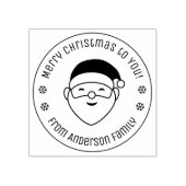 Vrolijke Kerstman van Familie Ronde Rubberstempel (Afrduk)