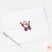 Vrolijke Kerstman Vierkante Sticker (Envelop)