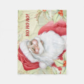 Vrolijke Kerstman | Waterverf Fleece Deken (Voorkant)