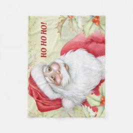 Vrolijke Kerstman | Waterverf Fleece Deken