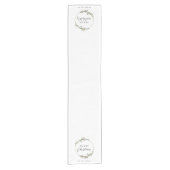 Vrolijke kerstminimalistische krans korte tafelloper (Voorkant)