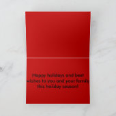 Vrolijke Kerstmis 2015 Kerstman op een motorfiets Feestdagen Kaart (Binnen)