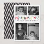 Vrolijke Kerstmis 3 de Kaart van de Vakantie van (Voorkant / Achterkant)