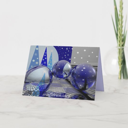 Vrolijke Kerstmis 3d kaart (Achterkant)