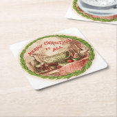 Vrolijke Kerstmis aan Al Kroon en het Voedsel Kartonnen Onderzetters (Schuin)