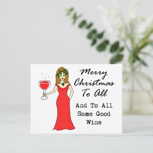 Vrolijke Kerstmis aan allen en aan Al Wat Goede Feestdagenkaart (Staand voorkant)