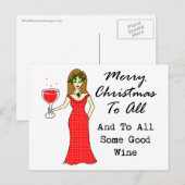 Vrolijke Kerstmis aan allen en aan Al Wat Goede Feestdagenkaart (Voorkant / Achterkant)