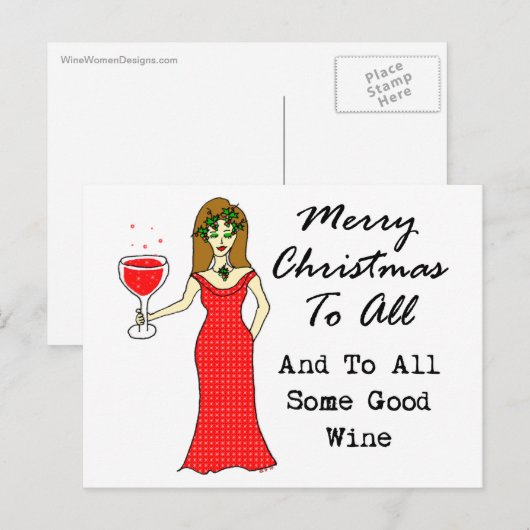 Vrolijke Kerstmis aan allen en aan Al Wat Goede Feestdagenkaart (Voorkant / Achterkant)