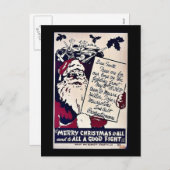 Vrolijke Kerstmis aan allen Feestdagenkaart (Voorkant / Achterkant)