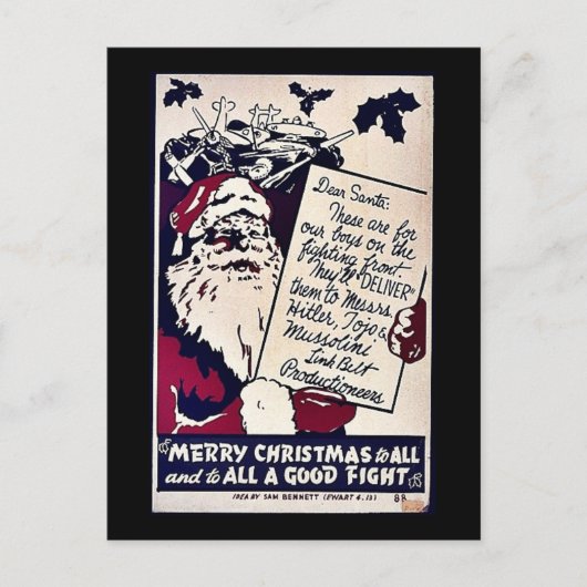 Vrolijke Kerstmis aan allen Feestdagenkaart (Voorkant)