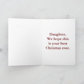 Vrolijke Kerstmis aan dochter Feestdagen Kaart (Binnen)