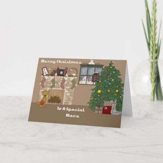 Vrolijke Kerstmis aan een Speciale Nicht Feestdagen Kaart (Voorkant)