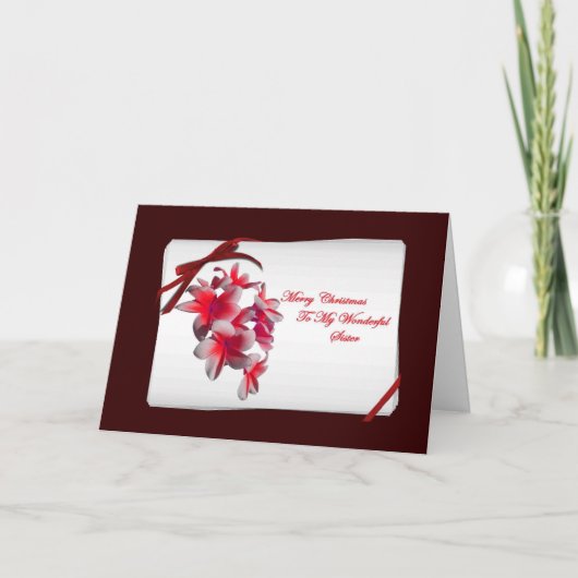 Vrolijke Kerstmis aan Mijn Prachtige Zuster Kaart (Voorkant)