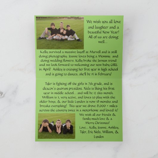 Vrolijke Kerstmis aan onze Vrienden & Familie Feestdagen Kaart (Binnen)