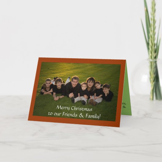 Vrolijke Kerstmis aan onze Vrienden & Familie Feestdagen Kaart (Voorkant)