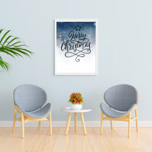 Vrolijke Kerstmis aquarel