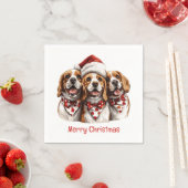 Vrolijke Kerstmis Beagle honden Servet (Insitu)