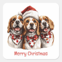 Vrolijke Kerstmis Beagle honden
