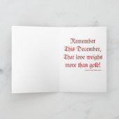 Vrolijke Kerstmis Beary Feestdagen Kaart (Binnen)