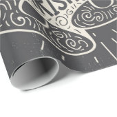 Vrolijke Kerstmis Bells Chalkboard look Cadeaupapier (Rol Hoek)