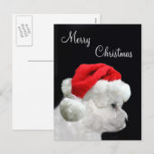 Vrolijke Kerstmis Bichon Frise Feestdagenkaart (Voorkant / Achterkant)