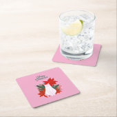 Vrolijke Kerstmis Bloemen Kat Kartonnen Onderzetters (Insitu)