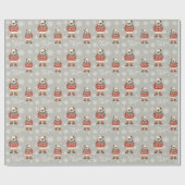 Vrolijke Kerstmis Bulldog Dog Holiday Cadeaupapier (Vlak)