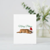 Vrolijke Kerstmis bulldog vakantie kaart (Staand voorkant)
